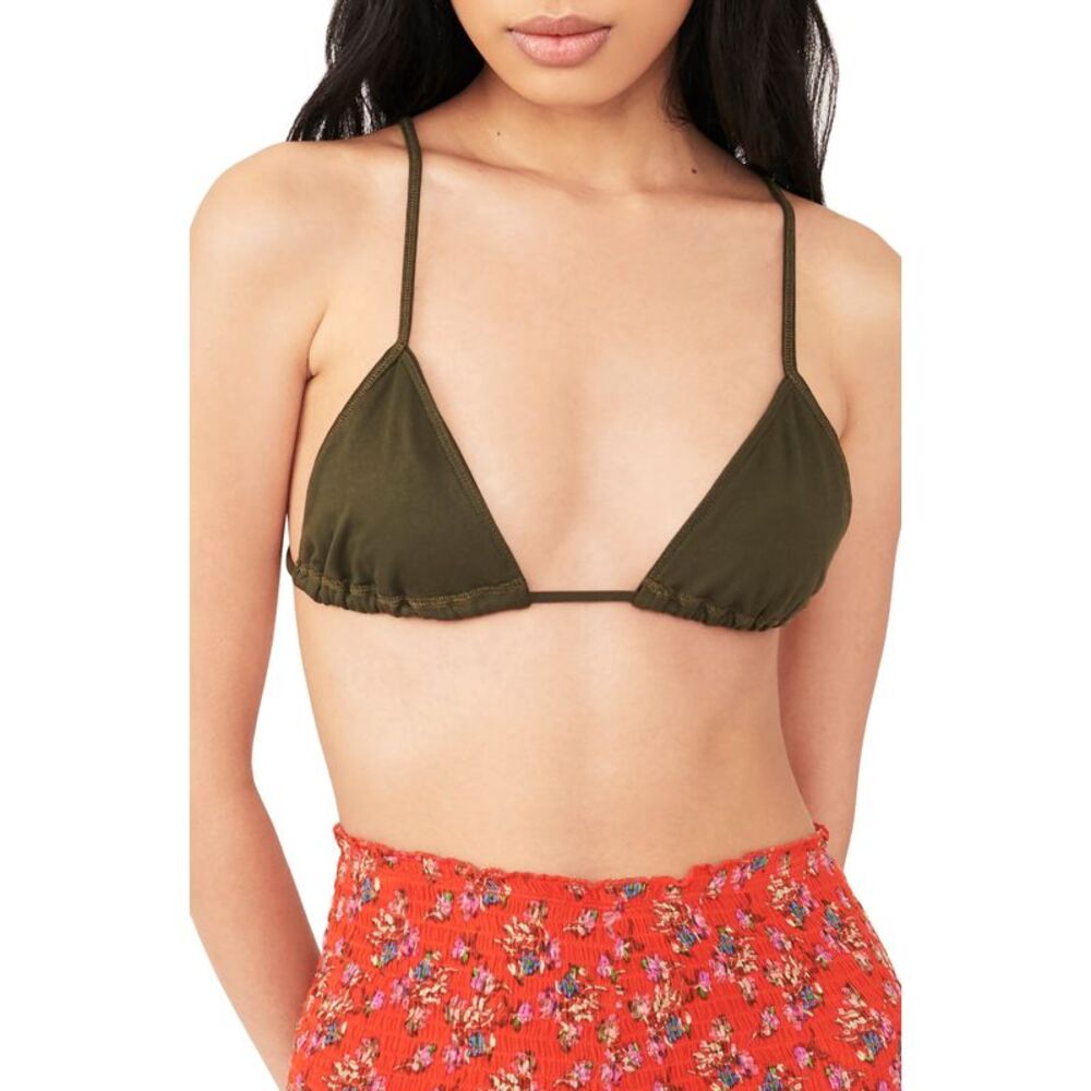 Free People Sammi Triangle Bra In Olive XS/S